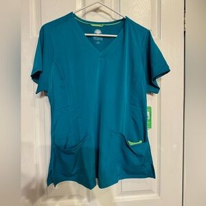 Healing Hands HH works Monica Teal scrub top NWT